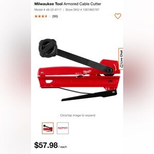 Milwaukee Tool Armored Cable Cutter.